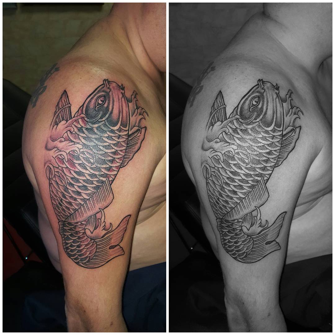 Coverup. First timer in the shop..next appointment coming up??sleeve