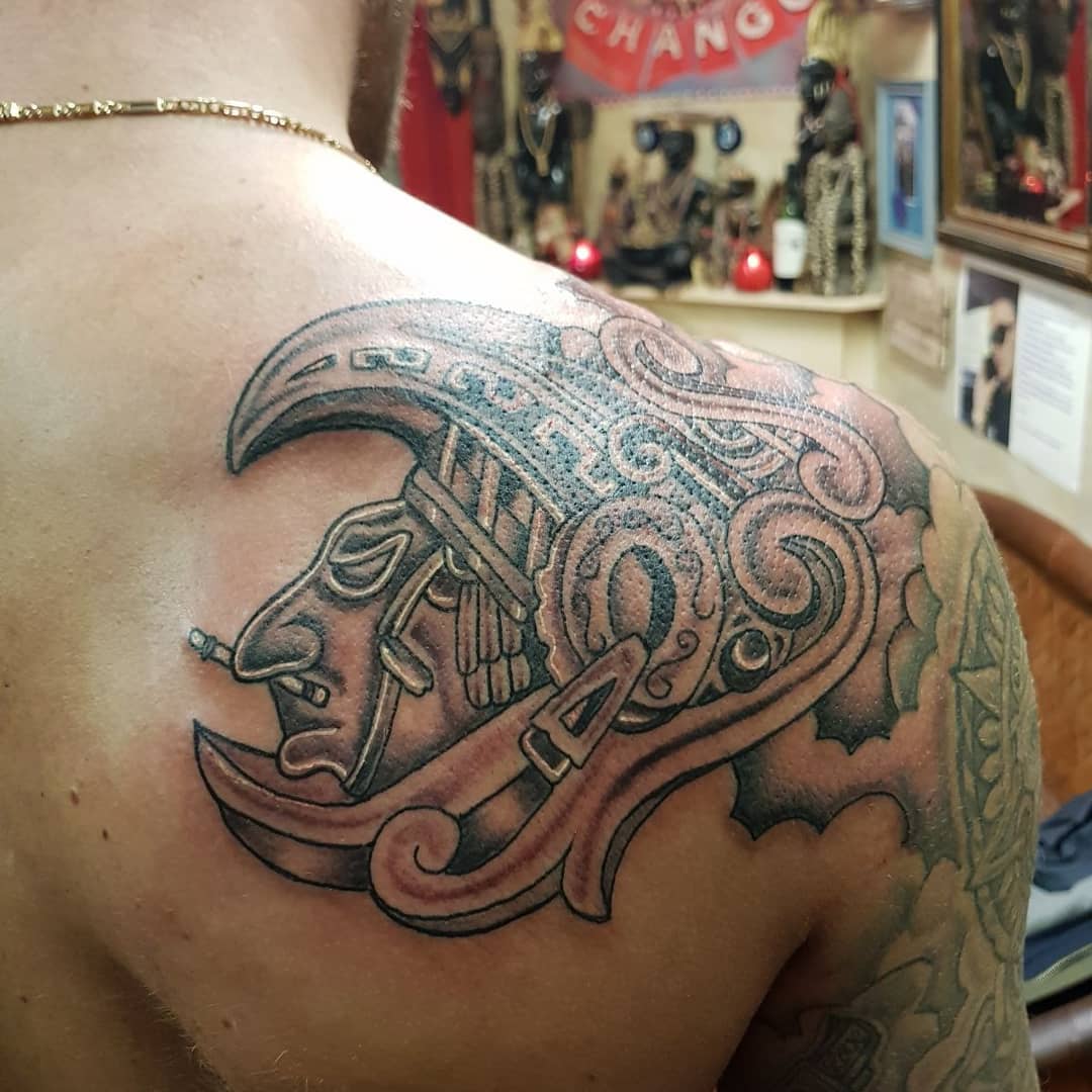 Start of his mexican backpiece ??Was weer ff gezellig gappie